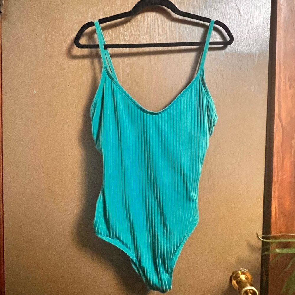 Back Out Adjustable One piece Swim Turquoise